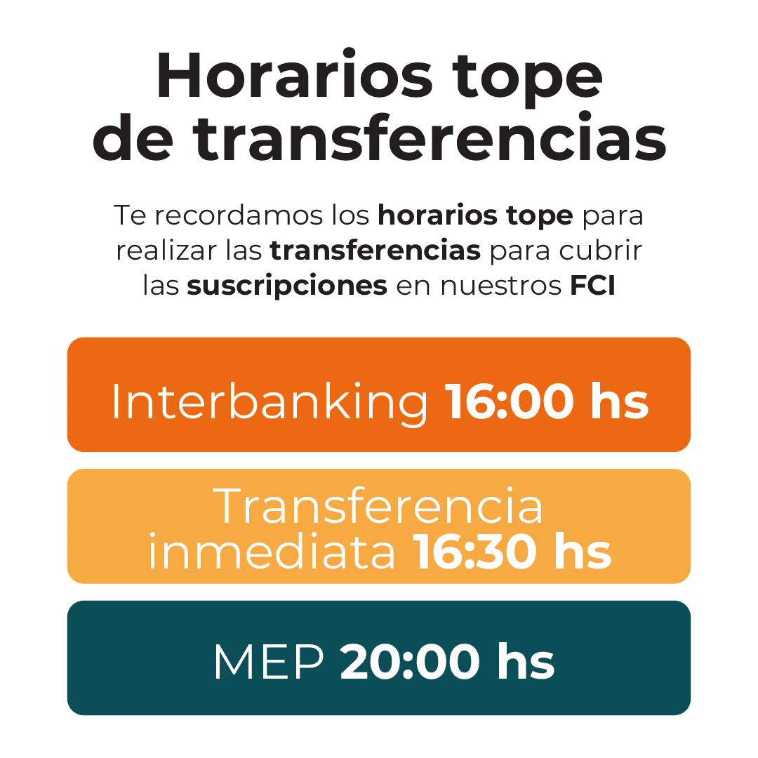Hoarios de transferencias